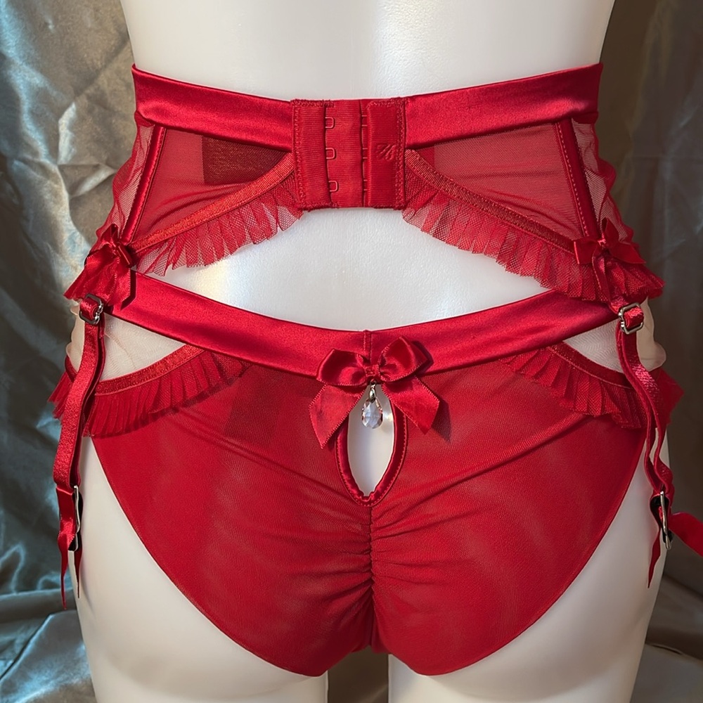 Honey Birdette Mimi Red 3 PC Set - Picture 7 of 11